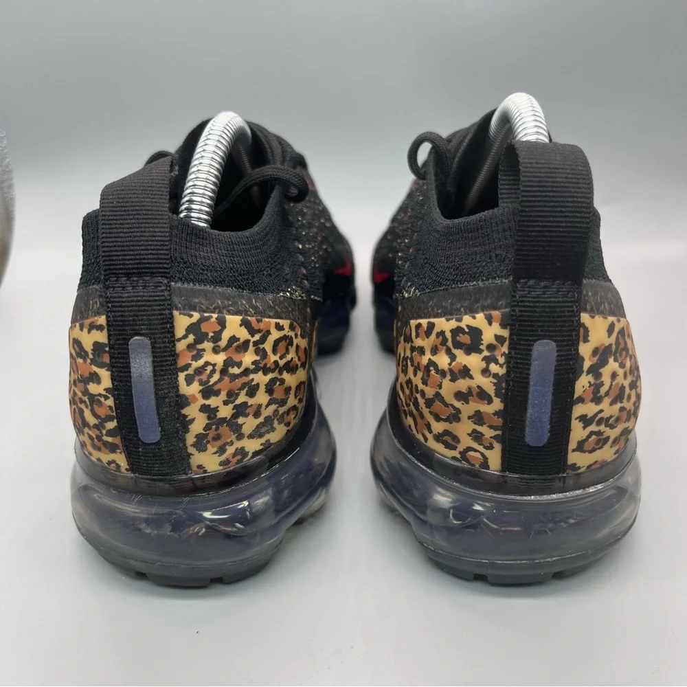 Nike Vapormax Flyknit 2 Cheetah Women’s Size 6.5 Black Red Lace Up Sneakers Shoe - Picture 5 of 11